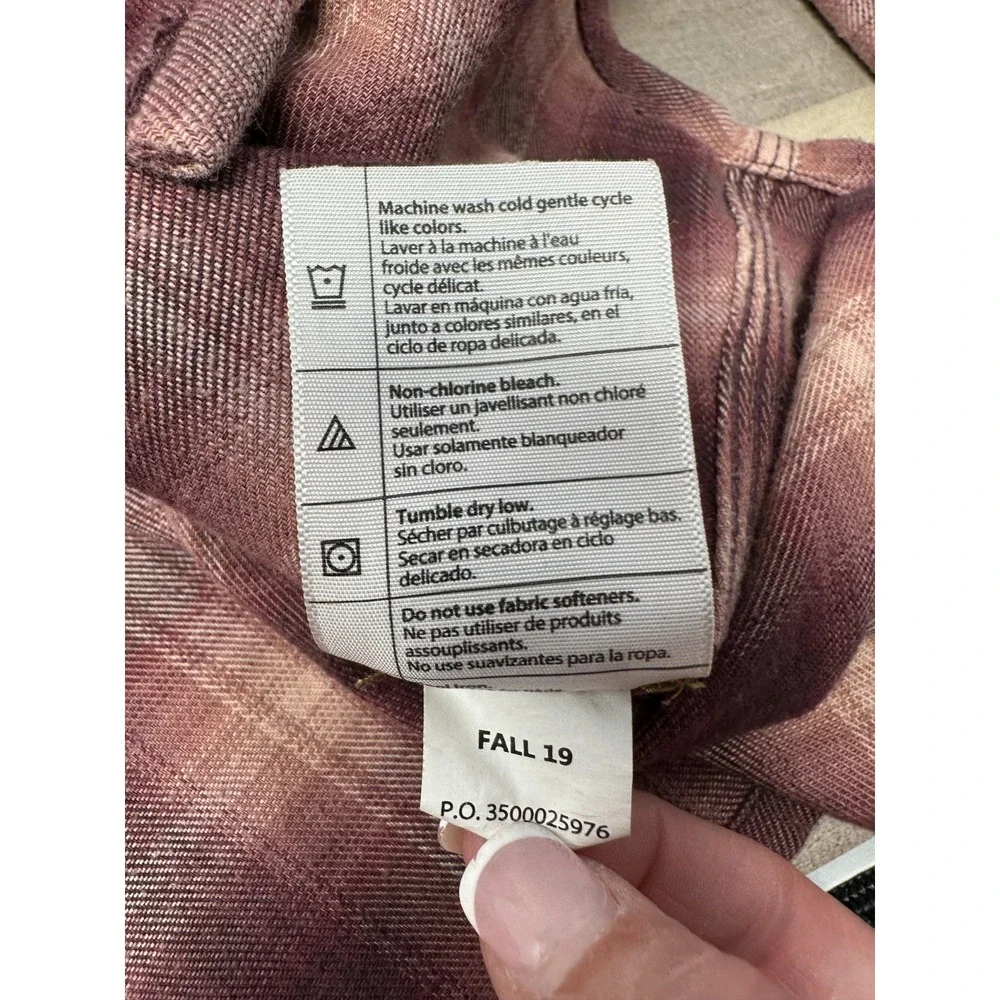 Carhartt Women's Pink Rugged Flex Hamilton Flannel Long Sleeve Shirt M (8/10)‎ - Picture 7 of 9